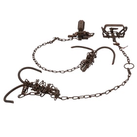 (2 Pc) Vintage Steel Spring Animal traps