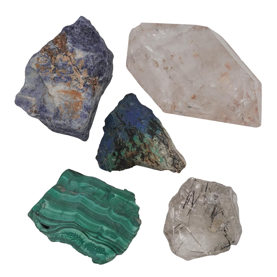 (5 Pc) Raw Semi-Precious Stone Specimens (1 of 7)