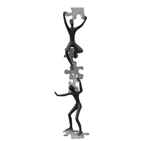Bronze Abstract Puzzle Sculpture