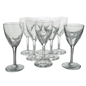 (8 Pc) Baccarat "Genova" Port Wine Crystal Glasses