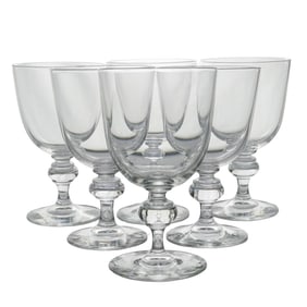 (6 Pc) Steuben Glass Water Goblets