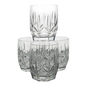 (4 Pc) Waterford "Westhampton" Crystal Double Old Fashioned Glasses
