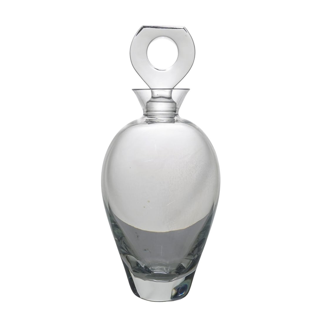 Lalique Crystal "Highlands" Whiskey Decanter: Lalique Crystal "Highlands" Whiskey Decanter20th century, FrenchLalique Crystal Highlands Whiskey DecanterThe decanter features a distinctive ring stopper, signed "Lalique France" on the bottom.The pa