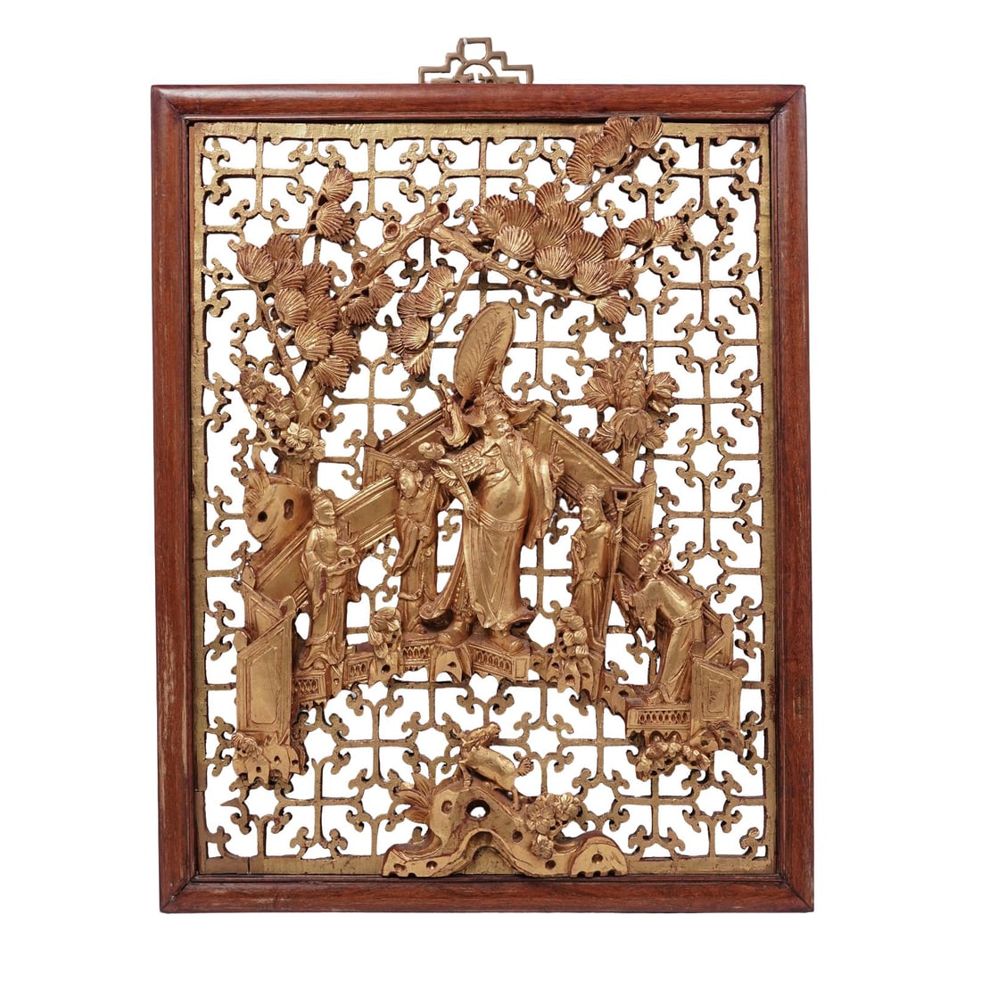Antique Chinese Gilt Wood Carved Panel (1 of 5)
