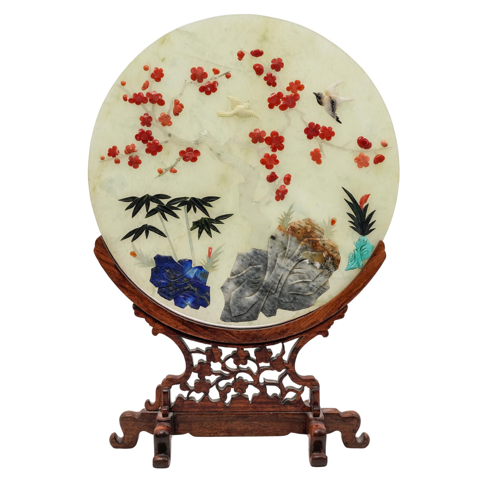 Chinese Jade Plaque With Wood Stand (1 of 6)