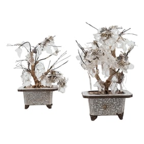 Pair of Chinese Cloisonne Bonsai Tree Planters