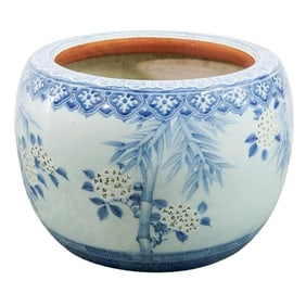 Japanese Blue and White Porcelain Planter