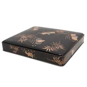 Japanese Showa Lacquered Suzuribako Calligraphy Set