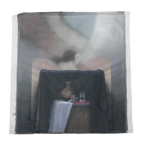 Daniel Manta (Peruvian) "My Little Clown" Oil on Unstretched Canvas