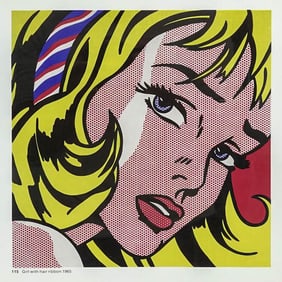Roy Lichtenstein "Girl with Hair Ribbon" Screenprint