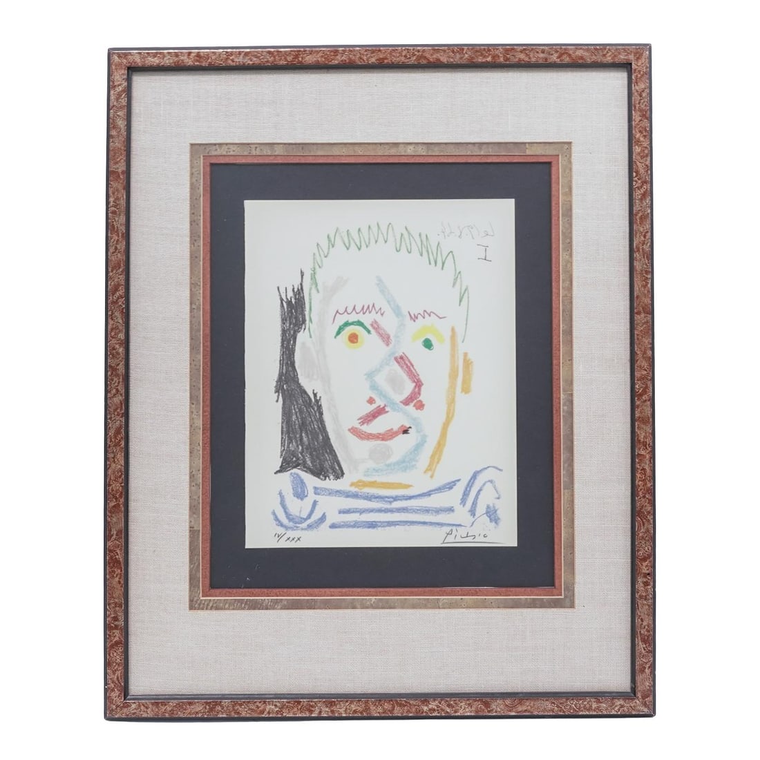 Pablo Picasso “Fumeur II" Colored Lithograph: Pablo Picasso “Fumeur II” Colored Lithograph20th Cent. Spain“Fumeur II”, colored lithograph, signed and numbered, signed "Pablo Picasso".Frame H 21" x W 17.25" Artwork H 11" x W 8.5"