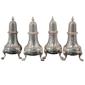 (4pc) Black Starr & Gorham Sterling Silver Casters