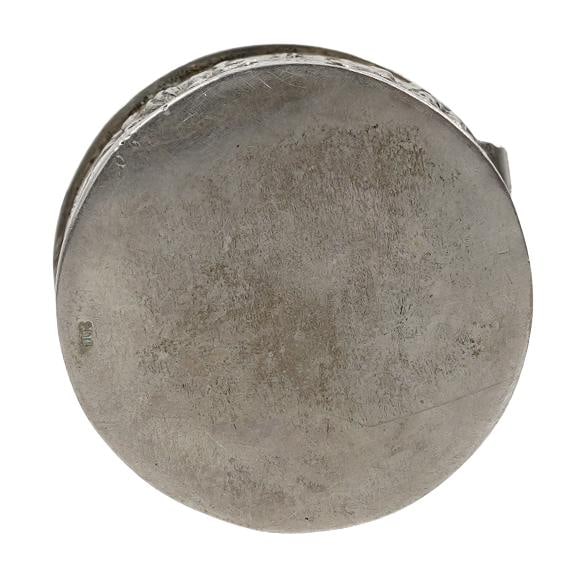 (2 Pc) Antique Repousse Silver Trinket Boxes - 6