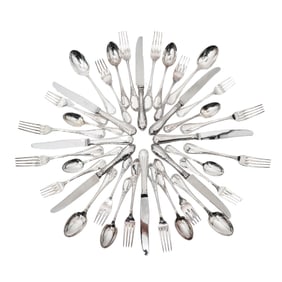 (20pc) Christofle "Perles" Silver Plated Cutlery Set