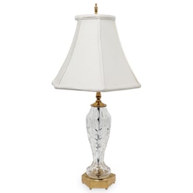 Waterford Crystal & Brass Mounted Table Lamp