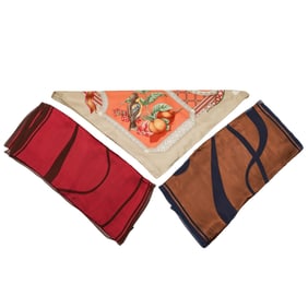 (3pc) Ferragamo & Fendi Scarf & Foulards Group