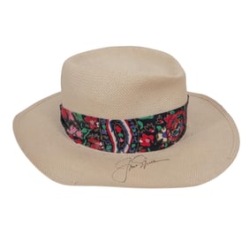 Vintage Panama Hat Signed by Jack Nicklaus