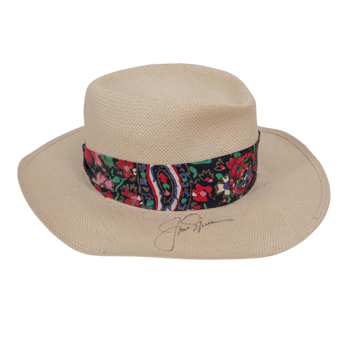 Vintage Panama Hat Signed by Jack Nicklaus (1 of 2)