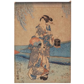 Utagawa Kusinada (Japanese, 1786-1865) Edo Ukiyo-e Woodblock Print