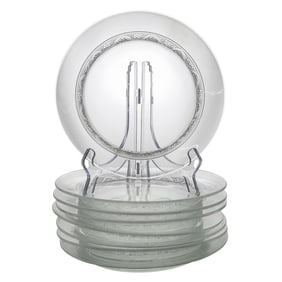 (8 Pc) Lalique "Phalsbourg" Crystal Plates