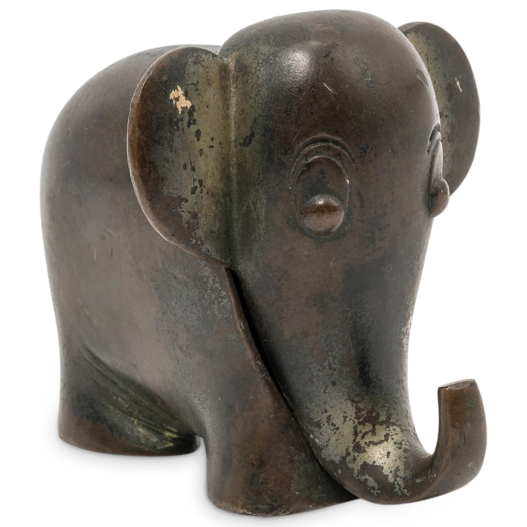 Antique Austrian Bronze Elephant Jar (1 of 6)