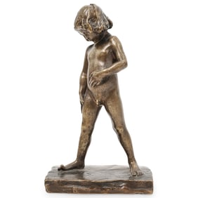 Christian Eriksson (Swedish 1858-1935) "Elof" Bronze Sculpture