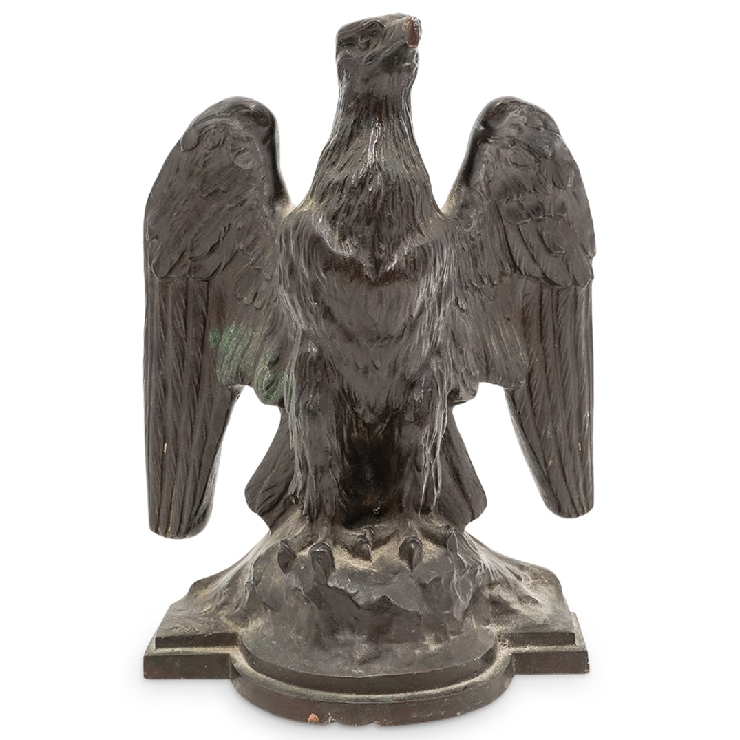 Auguste Griffoul (French b. 1872) Bronze Eagle: Auguste Griffoul (French b. 1872) Bronze Eagle20th century , USAAuguste Griffoul (French b. 1872) Bronze American Federal style Eagle SculptureBronze statue with an aged patina finish of an American F
