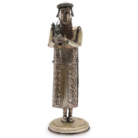 Shlomo Ohana Judaica Brass Rabbi Figurine