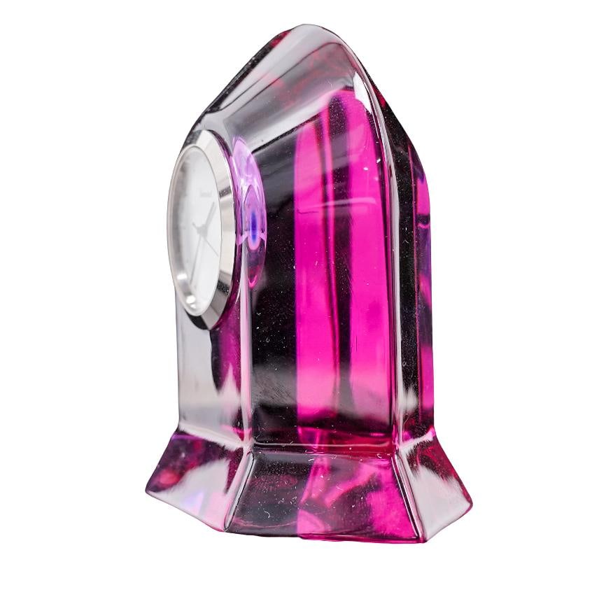 Baccarat Vega Amethyst Crystal Clock - 2