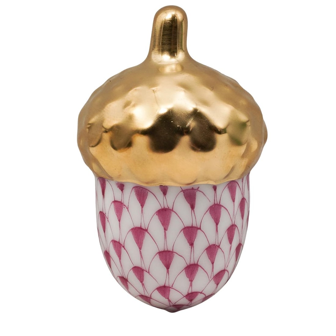 Herend "Raspberry Fishnet" Acorn Porcelain Figurine (1 of 5)