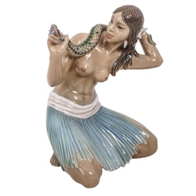 Dahl Jensen Porcelain Snake Charmer Figurine