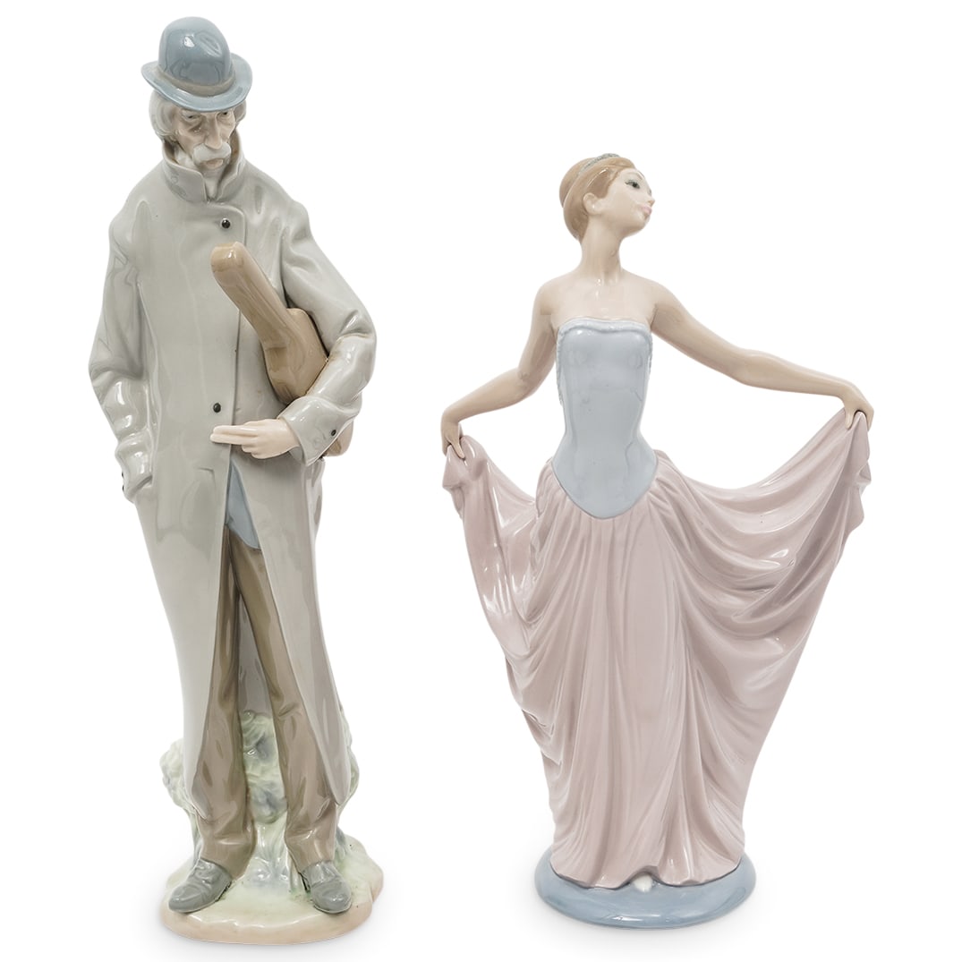 (2 pcs) Lladro Porcelain Porcelain Figurines (1 of 9)