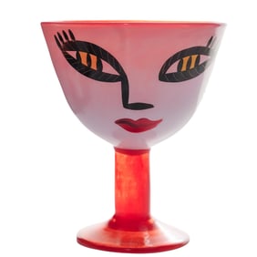 Ulrica Hydman Vallien x Kosta Boda Art Glass Pedestal Bowl