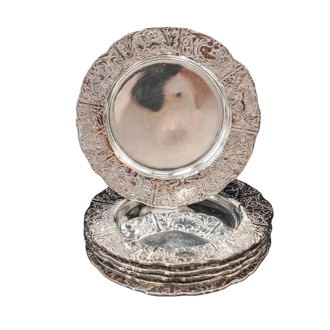 (6pc) Cross Silver Plated Dish Group (1 of 4)