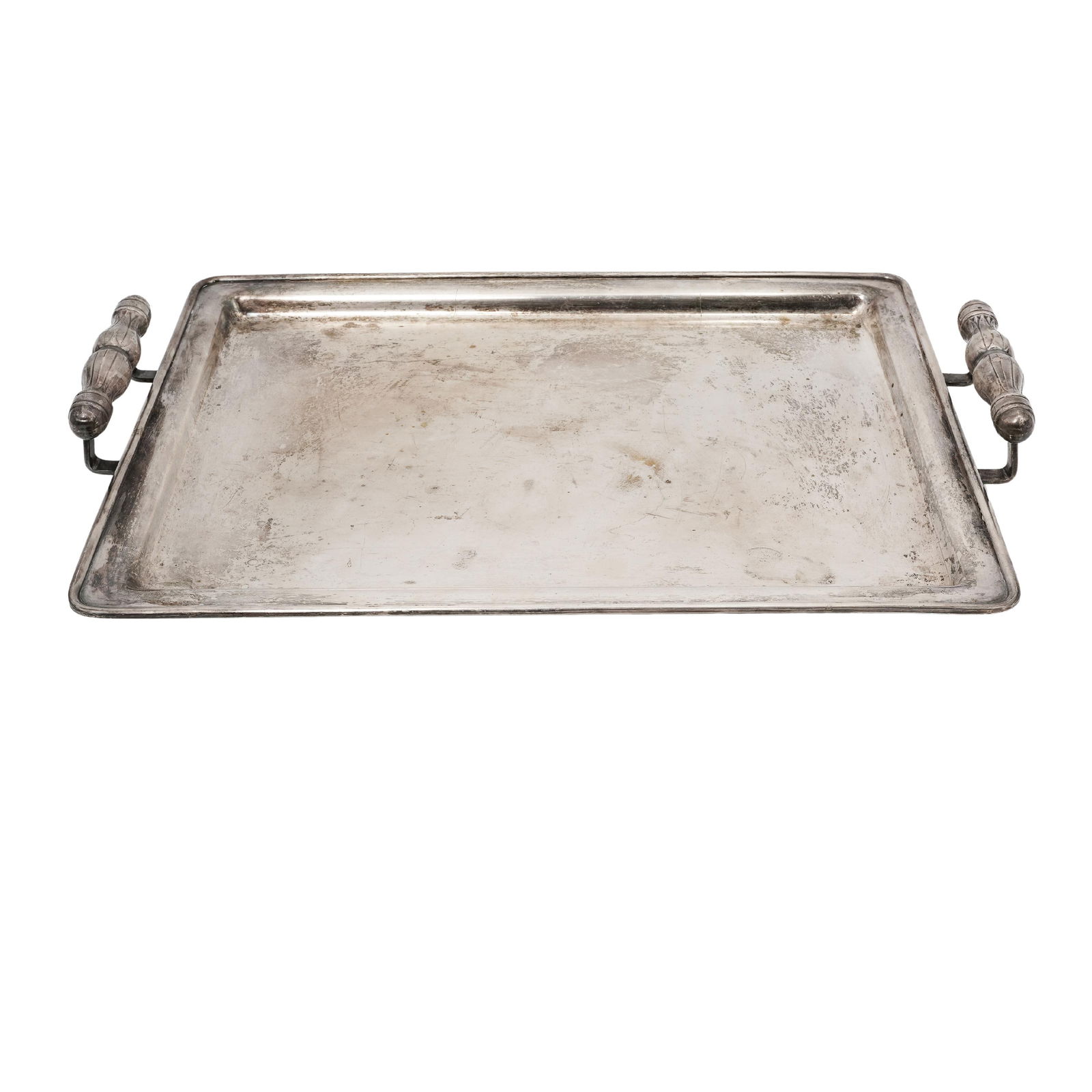 Vintage Silver Plated Serving Tray, Hallmarked - 2