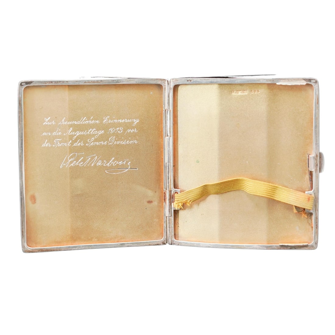 Antique 900 Silver Cigarette Case - 2