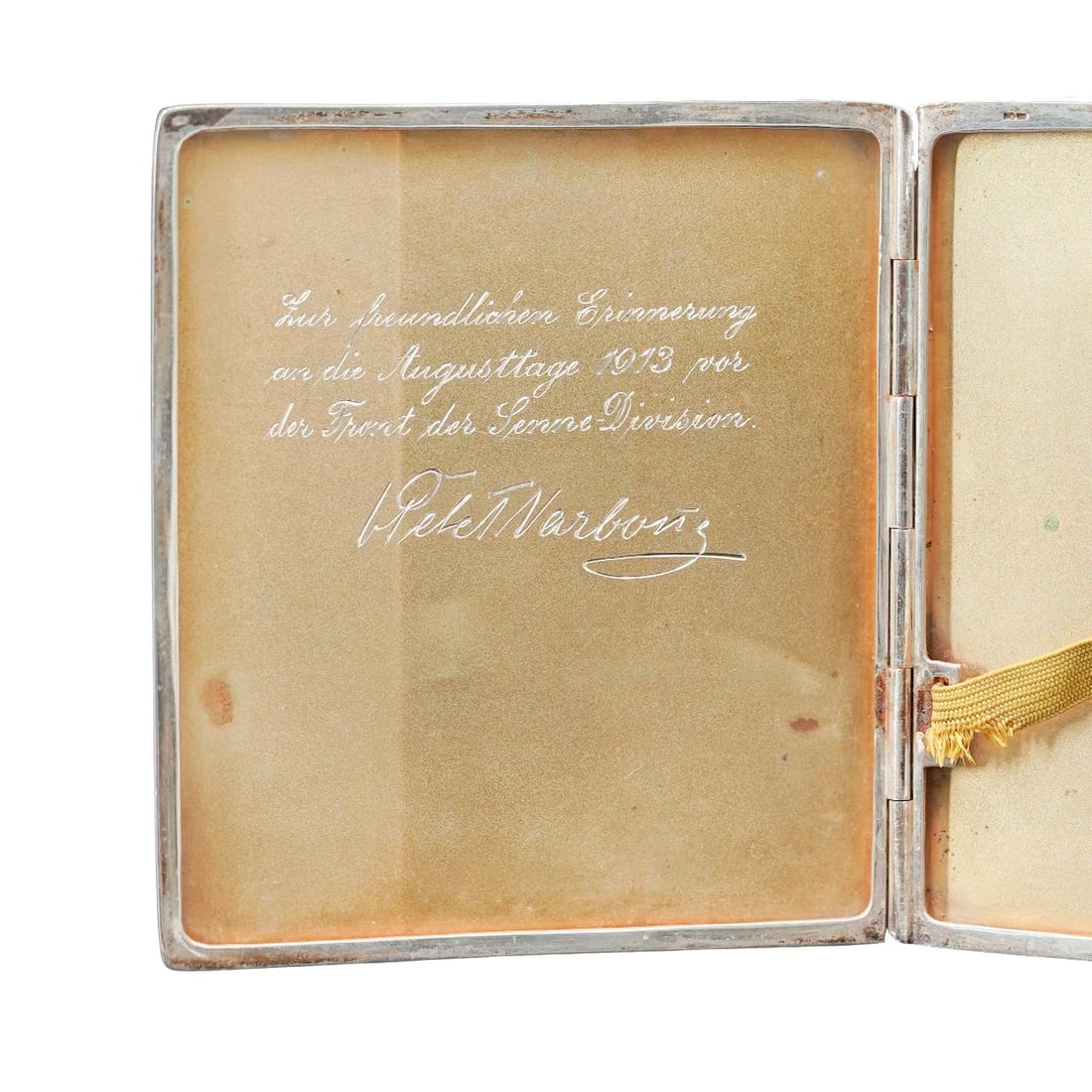 Antique 900 Silver Cigarette Case - 3