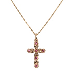 Ballou 14k Gold Cross Necklace