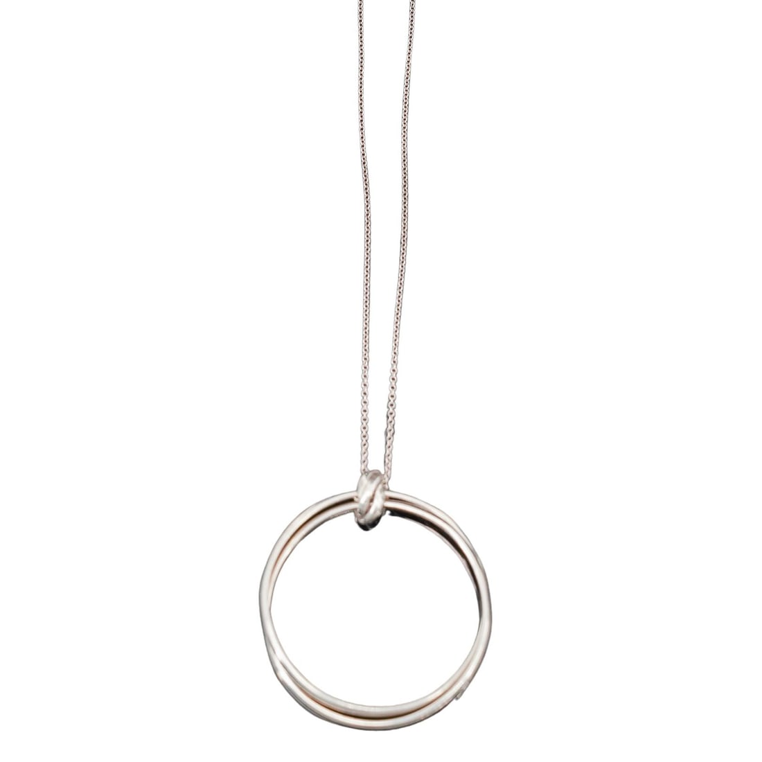 Paloma Picasso For Tiffany & Co. "Melody" Sterling Silver Pendant: Paloma Picasso For Tiffany & Co. "Melody" Sterling Silver Pendant Late 20th Cent., USA, Italian A Tiffany & Co."Paloma's Melody" circle pendant necklace, designed by Paloma Picasso, crafted in