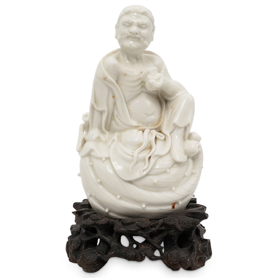 Antique Chinese Blanc de Chine Porcelain Lohan (1 of 6)