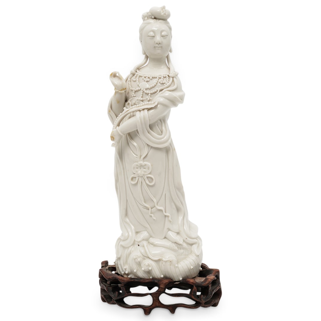 Antique Blanc de Chine Porcelain Guanyin (1 of 6)