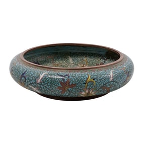 Large Antique Chinese Cloisonne Bowl