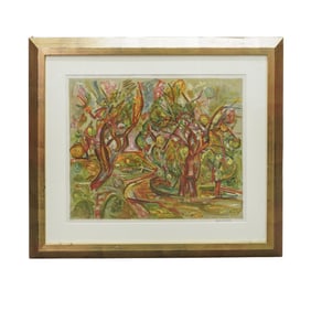 Pinchus Kremegne (French, 1890-1981) Abstract Artist's Proof Lithograph