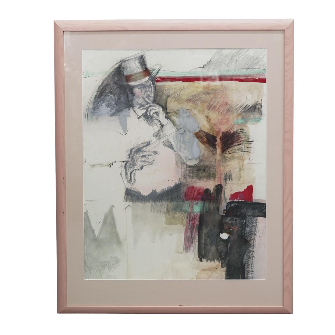 Rafael Vadia (Cuban, b. 1950) Abstract Mixed Media on Paper (1 of 6)