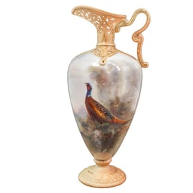 Royal Worcester Pheasant Ewer by James Stinton