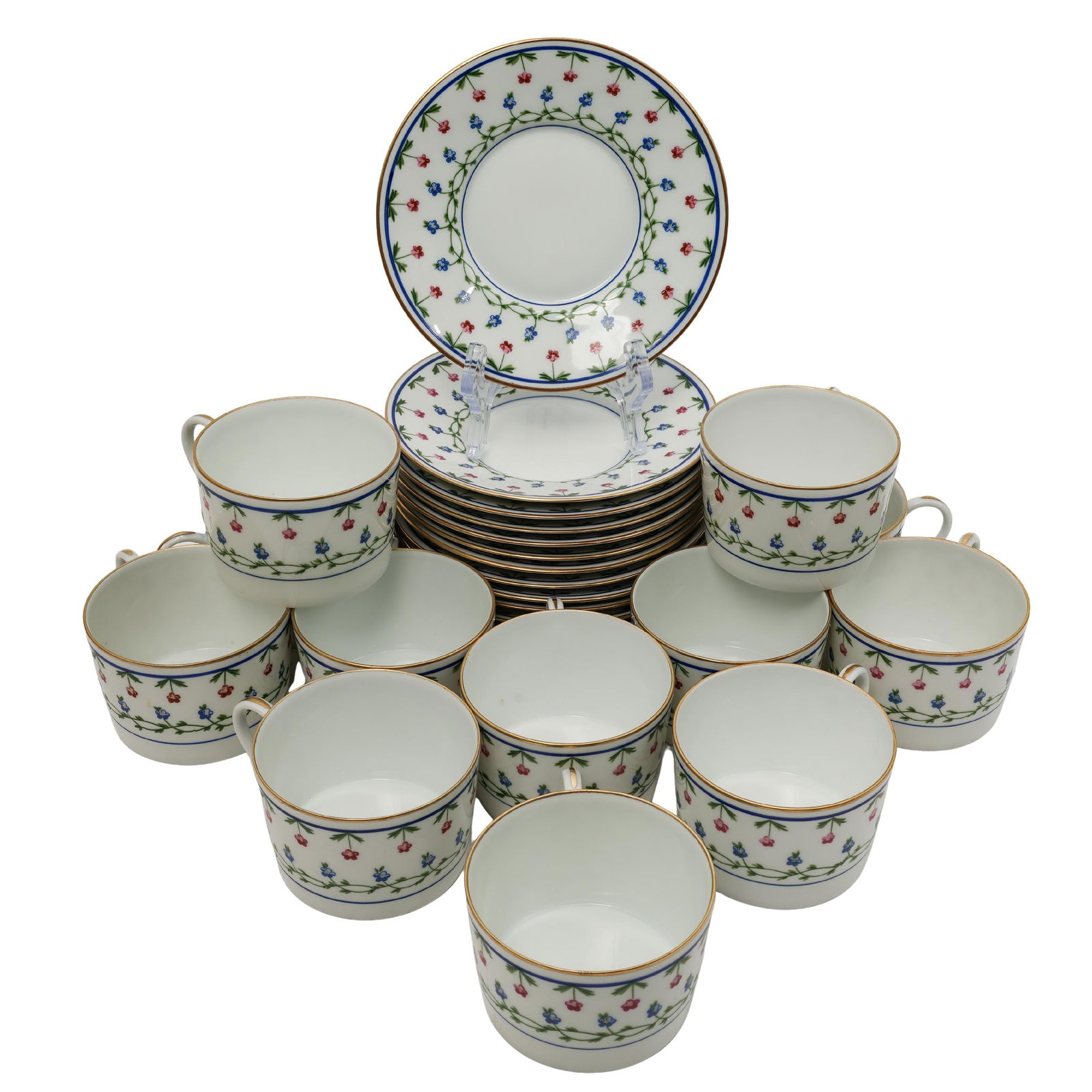 (24pc) Raynaud Limoges "Lafayette" Porcelain Tea Set (1 of 11)