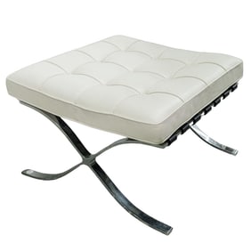 Mies Van Der Rohe For Knoll White Barcelona Stool