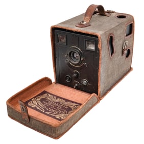 Lutz Schulz y Ferrando "Detective Camera" w/ Steinheil Lens in Rare Houndstooth Case