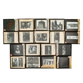 (18 Pc) Edgar S. Burton Glass Negatives of Ancient Artifacts