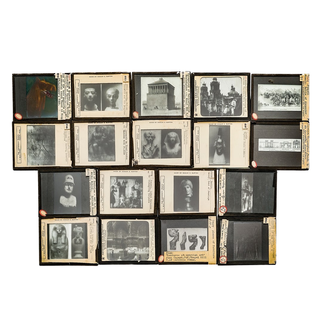 (18 Pc) Edgar S. Burton Glass Negatives of Ancient Artifacts (1 of 8)